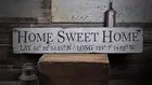 Home Sweet Home, Home, Home Sweet Home - Rustic Distressed Wood Sign