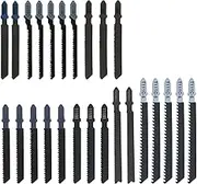 EMSea 25x T-Shape Shank Jigsaw Blades for Soft Wood Plywood Fiberboard Plastic Metal Cutting 7 Styles HCS/HSS T119BO T119B T111C T218A T118A T118B T118G Power Tool Accessories