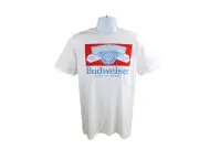 Budweiser King of Beers Graphic White T-Shirt, Short Sleeve Lightweight Cotton