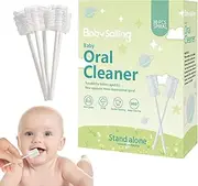 Gauze Toothbrush - Baby Finger Cleaner, Infant Gum Wipe | Cleaning Aid with Paper Handle for 0–6 Month Newborns, Tight Suture Cleaning Supplies Mouth Hygiene Swab