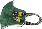 Reusable Adjustable Polyester Jacquard Fabric Personality Fashion Mask Green