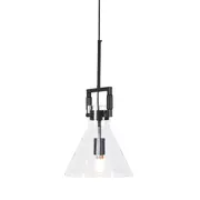 Maya Glass Pendant Light - Black Hardware