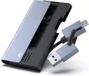 BENFEI 000345GY M.2 NVME SATA SSD Enclosure, 10 Gbps USB-C+USB-A to NVME /M-Key