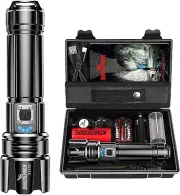 LED Torch Rechargeable Flashlight with High Lumens 20000 Lumen