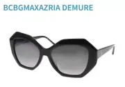 BCBGmaxazria New Womens Solid Black Demure Octagon Sunglasses