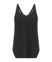 Fabiana Filippi Metallic-Threading Sleeveless Top IT44 Black