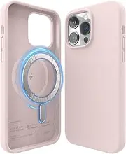 elago Magnetic Silicone Case Compatible with iPhone 14 Pro Max Case (6.7"), Compatible with MagSafe All Accessories, Built-in Magnets, Premium Liquid Silicone, Protective Cover (Lovely Pink)