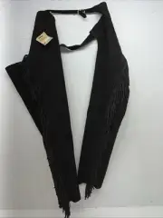 New Equi-grip Brown Show Chaps With Fringe Adjustable Waist 38” L-37