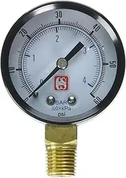 Ez-Flo 45162 Pressure Test Gauge 5.1cm Face-60 Psi
