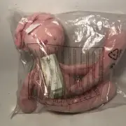 New Sealed BBSKY Pink Plush Long Leg Bunny Rabbit NIP Sewn Eyes Baby Security