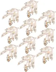 [FOMIYES] 10pcs Diy Tree Leaf Charms Hairpin Accessories Vintage Hair Clip Charms for Girls
