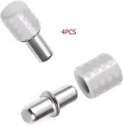 4Pcs 5mm Stainless Steel Shelf Pegs with Non-Slip Rubber Cap Cupboard Cabinet