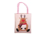 C315 Christmas Canvas Bag Gift Souvenir Tote Bag Shopping Bag Christmas Tote Bag for Christmas Wedding Party