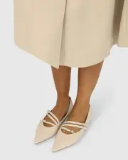 [Belle & Bloom] Begin Again Buckled Flat - Beige