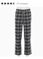 Croft & barrow Soft Cotton Flannel Pant Very Soft Black /gray Size S