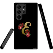 For Samsung Galaxy S23 Ultra Case Shielding Cover, Embellished Letter E