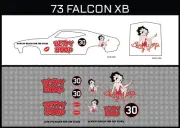 HotWheels(1/64), 73 Falcon XB "Betty Boop 5" Waterslide,PrintedWhiteFirst,Decals