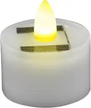 Reusable Candles - Flameless Tea Lights | Fake Candles | Solar Electronic Candle | Rechargeable Dusk to Dawn Lighting Sensor, Waterproof Flicker for Long-Lasting Illumination