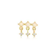 Ania Haie Gold Kyoto Opal Drop Sparkle Barbell Single Earring E047-04G