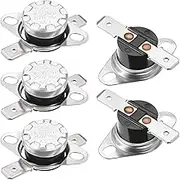 Sourcing Map KSD301 Thermostat 65°C/149°F 10A Normally Closed N.C Adjust Snap Disc Temperature Switch for Microwave, Oven, Coffee Makers 5pcs, Bakelite Material