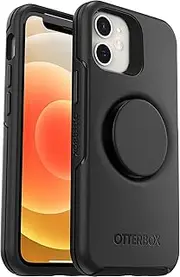 OtterBox Otter + Pop Symmetry Series Shockproof and Drop Proof Mobile Phone Protective Case for iPhone 12 Mini, Black