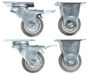Rockville 3" Locking+Swivel Steel Caster Wheels For JBL PRX818XLFW Subwoofer