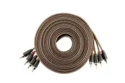 17 Feet Premium 4 Channel Hyper-Flex RCA Interconnect Signal Patch Audio Cabl...