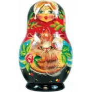 G.Debrekht Russia Nested Dolls Kitty 5 Nest Doll 5 in.