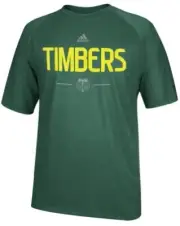 adidas Men's Portland Timbers Climalite Authentic Practice T Shirt - MEDIUM