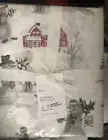 Pottery Barn Snowman Organic Percale Sheet Set Full NWT