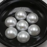 50 Pure White Half Pearl Bead 18mm Flat Back Scrapbook Craft Flatback Beads