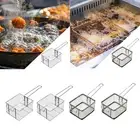 Deep Fryer Basket with Handle Wire Chip Strainer for Chips Cafe Chicken Wing