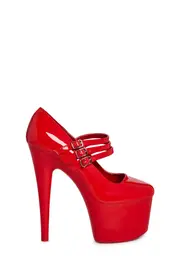 [Y.R.U.] Natasha Platform Stiletto Heels - Red