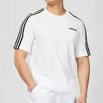 ADIDAS ESSENTIALS 3-STRIPES 男款 白色 經典 三條線 棉質 短袖 上衣 DU0441