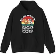 [X.Style] Ask Me About My Moo Cow Toddlers Boys Girls Cows Print ds032 Hoodie Black 2XL