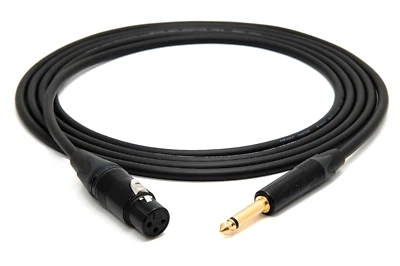30 to 100 Feet Mogami 2534 Neutrik Gold XLR-F to 1/4 TR Star Quad Audio Cable