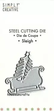 CHRISTMAS SLEIGH & TREE Cutting Die Simply Creative Steel die SCDIE144X20