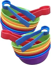 TOYANDONA 2 Sets of Toys Sorting Bowls Tweezers Color Sorting Cup Counting Toys Math Learning Toys Boys and Girls Educational Toy