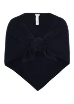 Inverni Ribbed Cashmere Shawl - Navy - One Size ONE SIZE