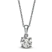 1 CT. Natural Clarity Enhanced Solitaire Pendant in 10K White Gold