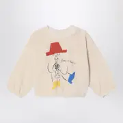 [Bobo Choses] Sweatshirt Magic Flute Player Ivory 12 M White