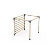 Toja Grid Pergola Kit W/ Post Wall