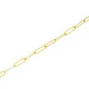 9ct Gold 19cm Flat Paperclip Bracelet