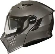 Simpson Darksome Solid Motorcycle Helmet, silver, Size XS for Men