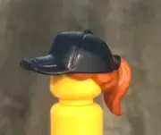 LEGO Girl Female Hat Hair Combination, Blue Hat