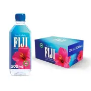 FIJI Natural Artesian Bottled Water 500mL / 16.9 Fl Ounce Pack of 24 - 100% N...