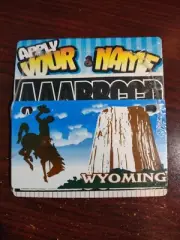 Apply Your Name State of Wyoming Mini License Plate W Stickers Factory Sealed