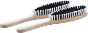 Superio Clothing Brush Sturdy Bristles Durable Wood Handle, Lint Remover -2 Pack