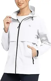 [baleaf] Women's Waterproof Jackets Jacket Lightweight Rain Windproof Hiking Cycling Running Gym