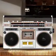 Portable Player Boombox, Classic 80S Style Retro Boombox Tape Player, Cassett...
